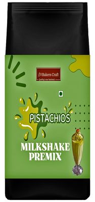 Bakers Craft 350 gm Pistachio Milk Shake Premix | Pista Flavour | Smooth and Fruity Delight | Instant Preparation |