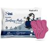 SIZI Absorbent Reusable Menstrual Sanitary Pads/Washable Cloth Menstrual Period Pads,Reusable Panty Liners. (Pink Cloth Pad- 3 Count) view 1