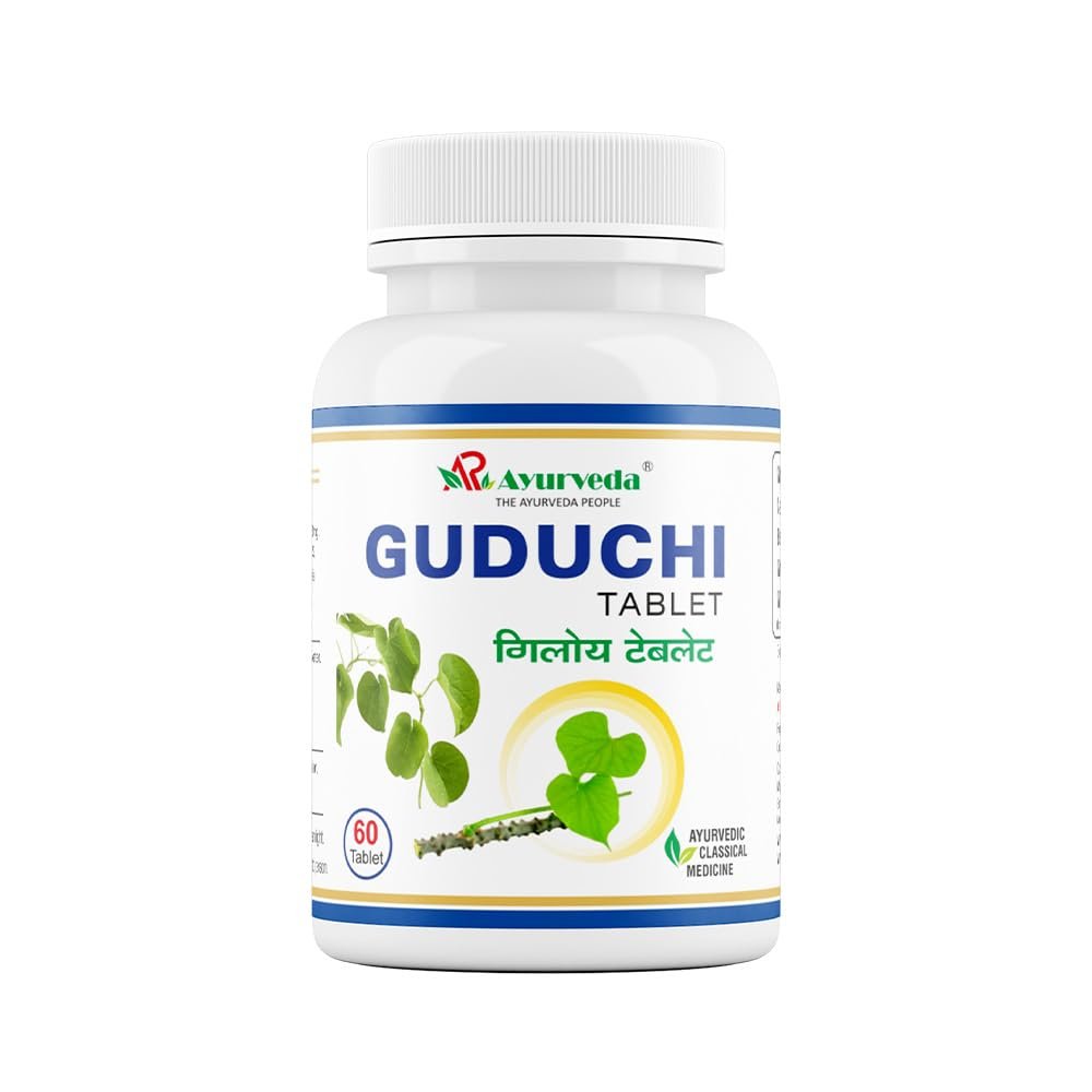 A R Ayurveda Guduchi Tablets, Ayurvedic Classical Medicine, 60 Tablets | Helps to Boost Immunity | Blood Purification