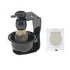LOOM TREE 4 In 1 Salon Bristle Hair Shaving Brush With Black Poly Soap Mug Bowl And Shaving Brush Holder Stand Shave Soap Travel Set For Salon Barber Men | Shaving & Hair Removal view 1