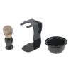 LOOM TREE 4 In 1 Salon Bristle Hair Shaving Brush With Black Poly Soap Mug Bowl And Shaving Brush Holder Stand Shave Soap Travel Set For Salon Barber Men | Shaving & Hair Removal view 3