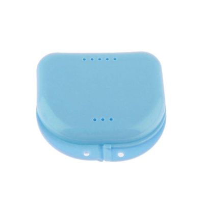 LOOM TREE Air Hole Box Denture Retainer Mouthguard Storage Case Container Blue | Oral Care | Other Oral Care