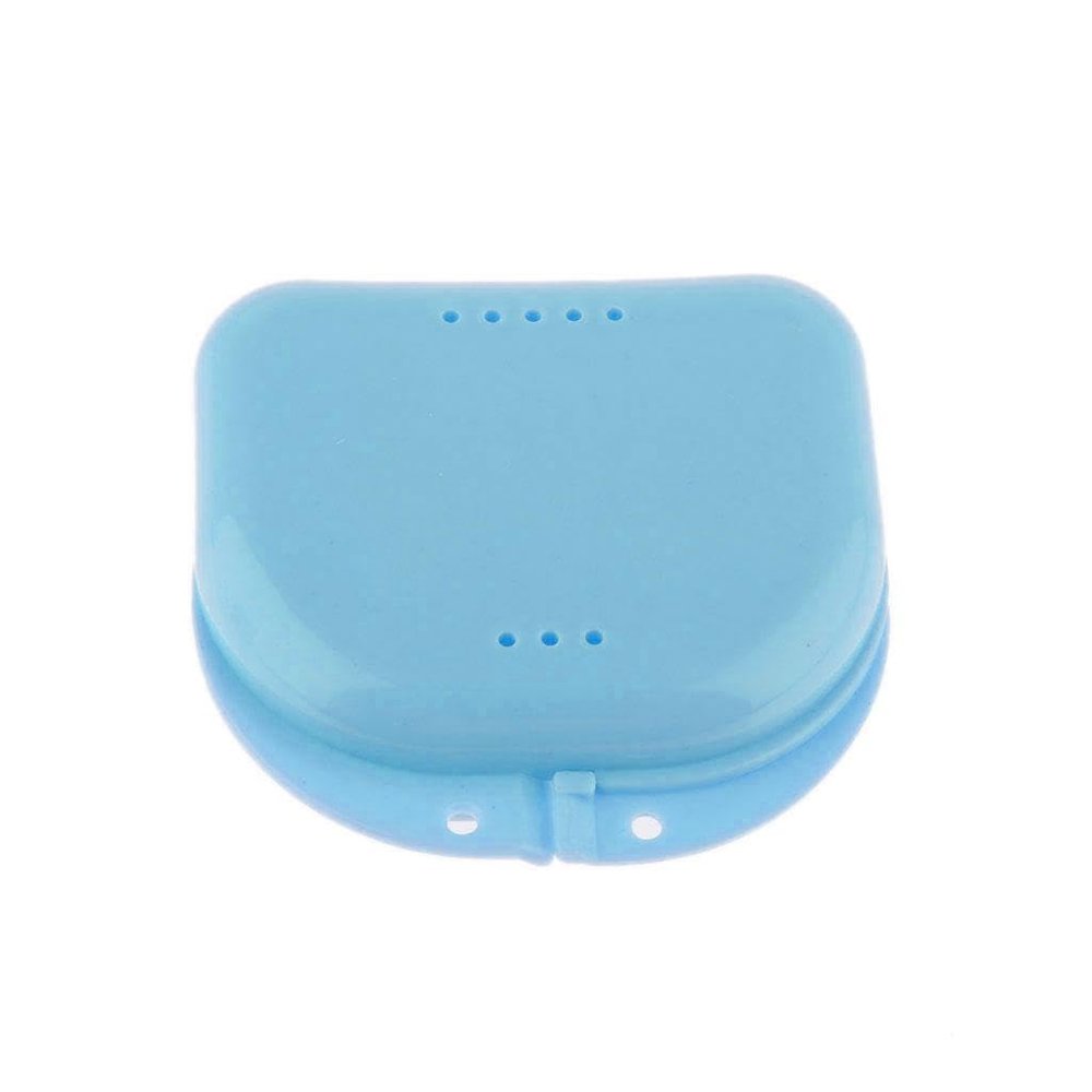 LOOM TREE Air Hole Box Denture Retainer Mouthguard Storage Case Container Blue | Oral Care | Other Oral Care