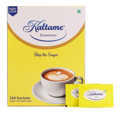 KAL TAME Sugar Free Artificial Sweetner 240 Sachets in Single Pack | Sugar Substitute, Table Top Sweetner