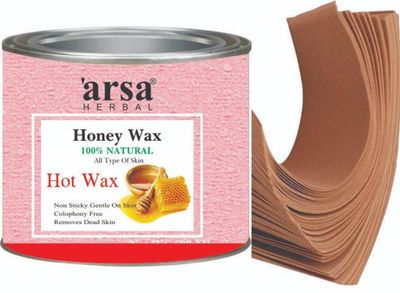 arsa HERBAL PROFESSIONAL: 100% Natural Honey Hot Wax | Safe for All Skin Types & Colophony-Free | Non-Sticky Formula & Removes Dead Skin
