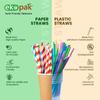 EKOPAK [10 mm, 100 Count] Biodegradable Paper Straws | Eco-Friendly Compostable Sustainable Disposable Drinking Straws | Cocktail Cold Drink Juice Non-Bendable White Straws (Regular) view 3