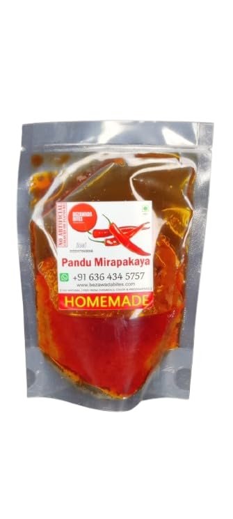 PanduMirapakaya Pickle 100g  100% Natural & Homemade, No Preservatives, Colors or Chemicals  Authentic and Flavorful