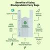 Ecowell 100% Biodegradable & Compostable Certified Eco-Friendly Carry Bag for Home Grocery Store Bag 40 pcs/Pack | Load Capacity 3kg (13x16 Inches) Buy any 2 get 10%, Buy 3 get 15%, Buy 4 get 20% off view 2