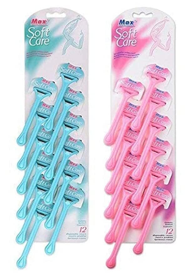 CABINCLUB Disposable Shaving Razors, Pack of 12, For Women and Men, Body Hair Removal
