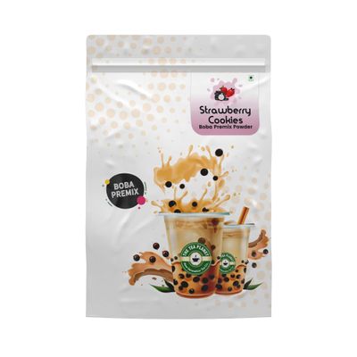 Tea Planet Strawberry & Cookies Boba Tea Premix Instant Bubble Tea Powder for DIY Milk Tea, Iced Lattes, Smoothies, Milkshakes & Desserts Creamy Fruity Flavor Blend Vegan, Non-GMO 1000g, Pack of 1