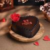 Bakingo 2Kg Delicious Silky Smooth Fresh Be Mine Hearty Chocolate Truffle Cake For Birthday & Anniversary Cake, Valentine Day Cake For Boyfriend, Girlfriend, Husband & Wife (Same Day Delivery) view 1