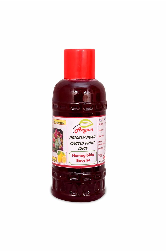 Aagam Prickly Pear Cactus Fruit Juice, Hemoglobin Booster, No added sugar 500 ML