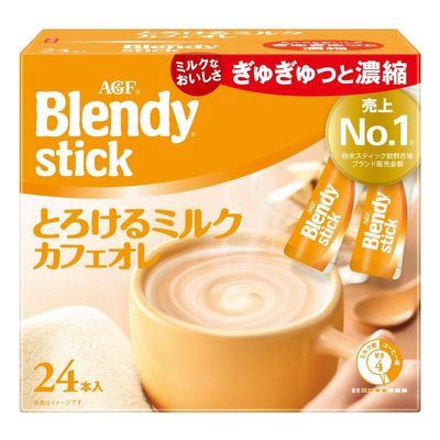 AGF Blendy Stick Melting Milk Cafe au Lait 24 Sticks [Stick Coffee] | Made in Japan