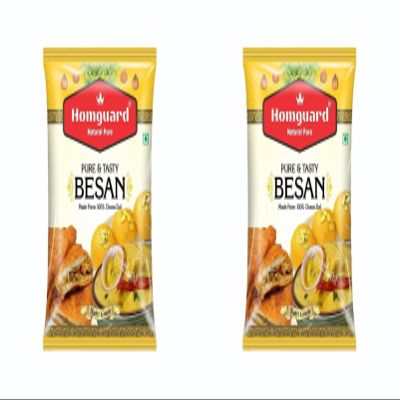 Homguard Spices Fresh Besan Flour, Chana Dal Atta for Making, Besan Ladoo, 500 Gram | & | Natural & Original Chana Dal Besan Flour, Chana Dal Atta for Making Dhokla, 500 Gram