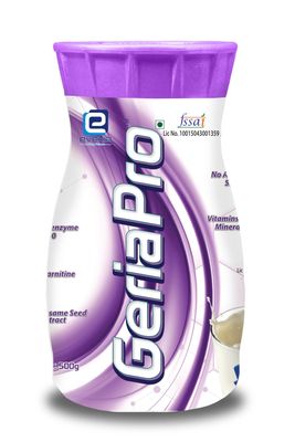 GeriaPro Nutritional Supplement Powder for Seniors/Elderly, Vanilla Flavour, 500g