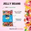 Winola Jelly Beans - 100% Vegetarian Multicolored, Mixed Fruit Flavours Jelly Beans (Pack of 2 x 1 kg in each pouch) view 3