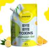 awenest No-toxin Plant Based Organic Dishwash Concentrate - 2 Liter | Orange and Lemon | 0% Harmful Chemicals | Baby, Pet safe Natural Organic Gel view 3
