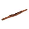 20 Beads Brown Wooden Massager Guasha Wood Stick Tools Wooden Therapy Scraping Lymphatic Drainage Massager, Double Row 20 Beads Point Treatment Gua Sha Tools for Back Leg view 1