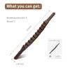 20 Beads Brown Wooden Massager Guasha Wood Stick Tools Wooden Therapy Scraping Lymphatic Drainage Massager, Double Row 20 Beads Point Treatment Gua Sha Tools for Back Leg view 4