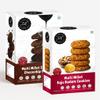 THE DOUGH CORNER Multi Millet Choco-Chip & Kaju Badam Cookies Combo | High Protein, Jaggery-Sweetened | No Maida, No Palm Oil, No Refined Sugar | Rich in Fiber | Gluten-Free Superfood Snack  Pack of 2, 200Gm Each view 1