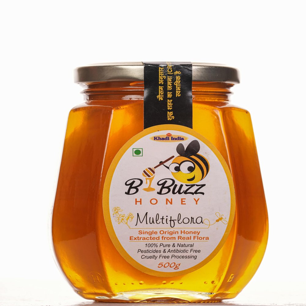 Bbuzz honey Multi Flora Honey  Raw, Pure, and Natural, Packed with Antioxidants, Supports Digestion, Boosts Immunity, No Added Sugar 1kg