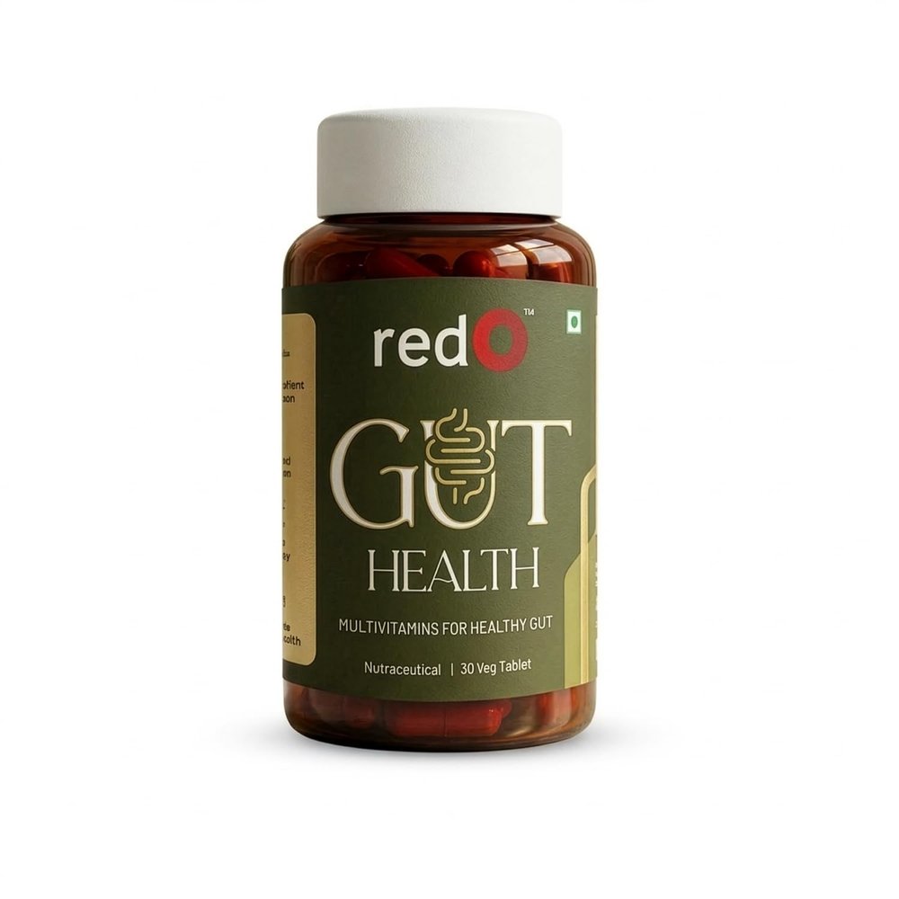 redO Gut Health Supplement for Men & Women | Prebiotic & Probiotic Blend with Digestive Enzymes | Supports Digestive Balance & Gut Wellness | 30 Veg Capsules | 30 Day Supply
