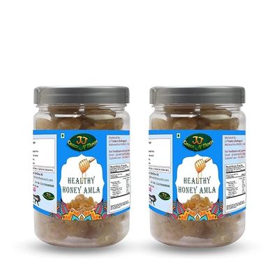 J J Crunch N Munch Honey Amla Candy (250g Each, Pack of 2) - Sugar-Free, Natural Honey Sweetened, Low-Calorie Dry Amla Snack | Best for Eyes