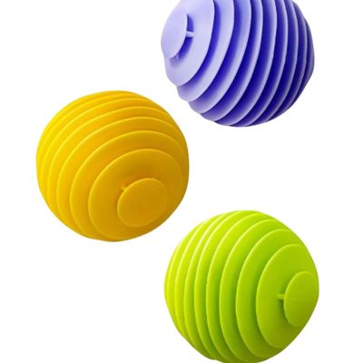 Home Stuffs Reusable Magic Laundry Balls - Silicone Dryer Balls for Washing Machine | Tangle-Free, Wrinkle Reducing, Lint Catching, and Fabric Softening | Colorful Washing Balls (3 Pcs)