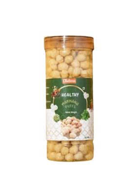 Chatoree Healthy Makhana Puffs | Mint Magic Flavor | Gluten-Free, Trans-Fat-Free Snack | No Cholesterol | Calcium-Rich Phool Makhana | 50g Jar, 50ml Storage Container (Pack of 1)