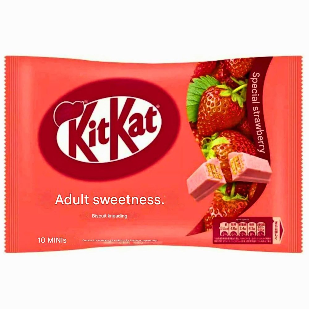 Kit.Kats Japan Strawberry Flavor Kit.Kats Chocolates 10 Mini Bars 120g (Imported)
