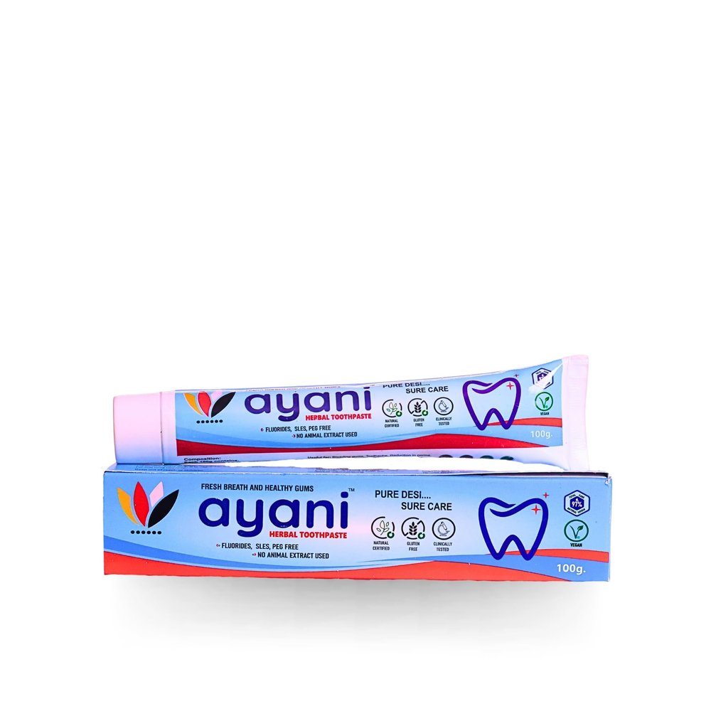 Ayani Herbal Toothpaste - Enriched with 8 Herbs for Healthy Gums, Fresh Breath & Sensitivity Relief (100g)