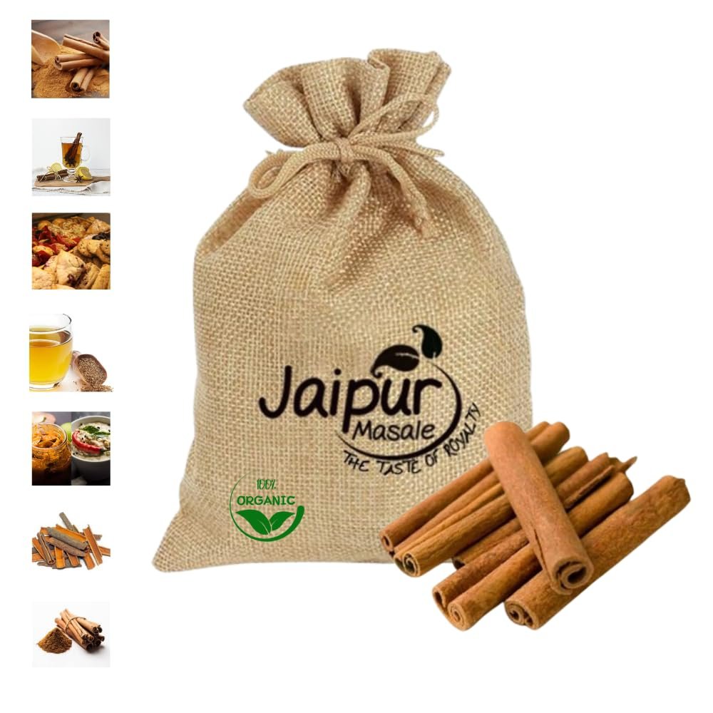JAIPUR MASALE Dal Chini | Cinnamon Sticks for Rich Aroma & Flavor | Pure & Natural Spice for Cooking, Baking, Tea & Indian Cuisine (900 Gram)
