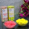 Blessing Decor Holi Combo Pack - Safe and Delicious Celebration with two Organic Gulal, 5 Gujia, and 2 Copper Finish Dryfruit Jars filled with Cashew & Almonds." view 2