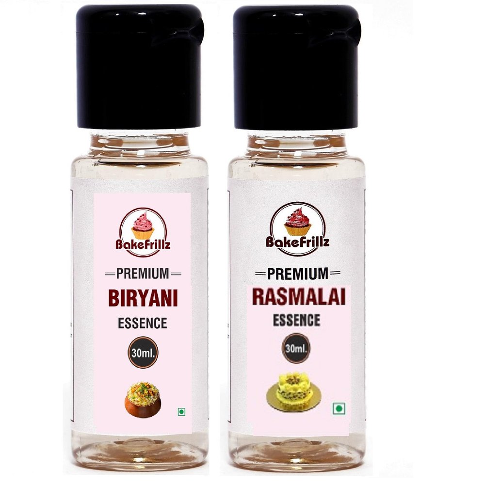 Bakefrillz Biryani & Rasmalai Food Flavour Essence for Cakes Ice Creams Desserts 30 ml x 2