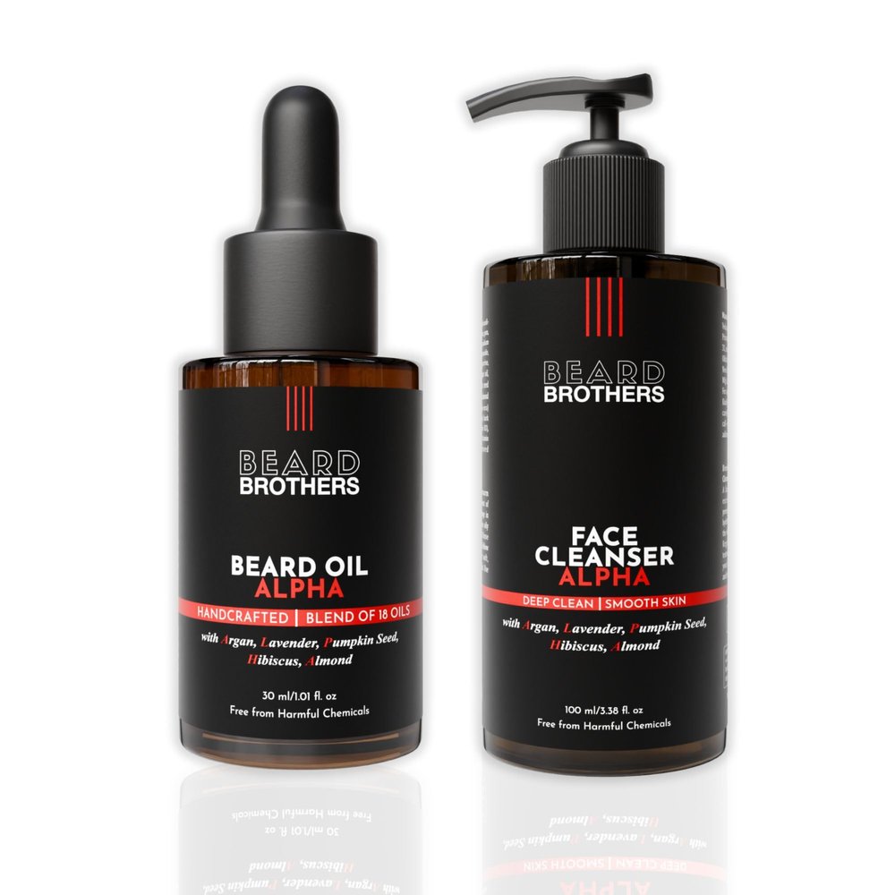 BEARD BROTHERS ALPHA Beard Oil for Men Fast Beard Growth & Softness with Natural Beard Oil for Men