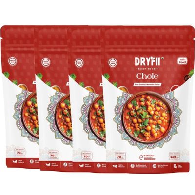 Dryfii Ready-to-Eat Instant Jain Chole | Pure Veg | Freeze Dried | No Onion, No Garlic | Rehydrated Weight 920 g
