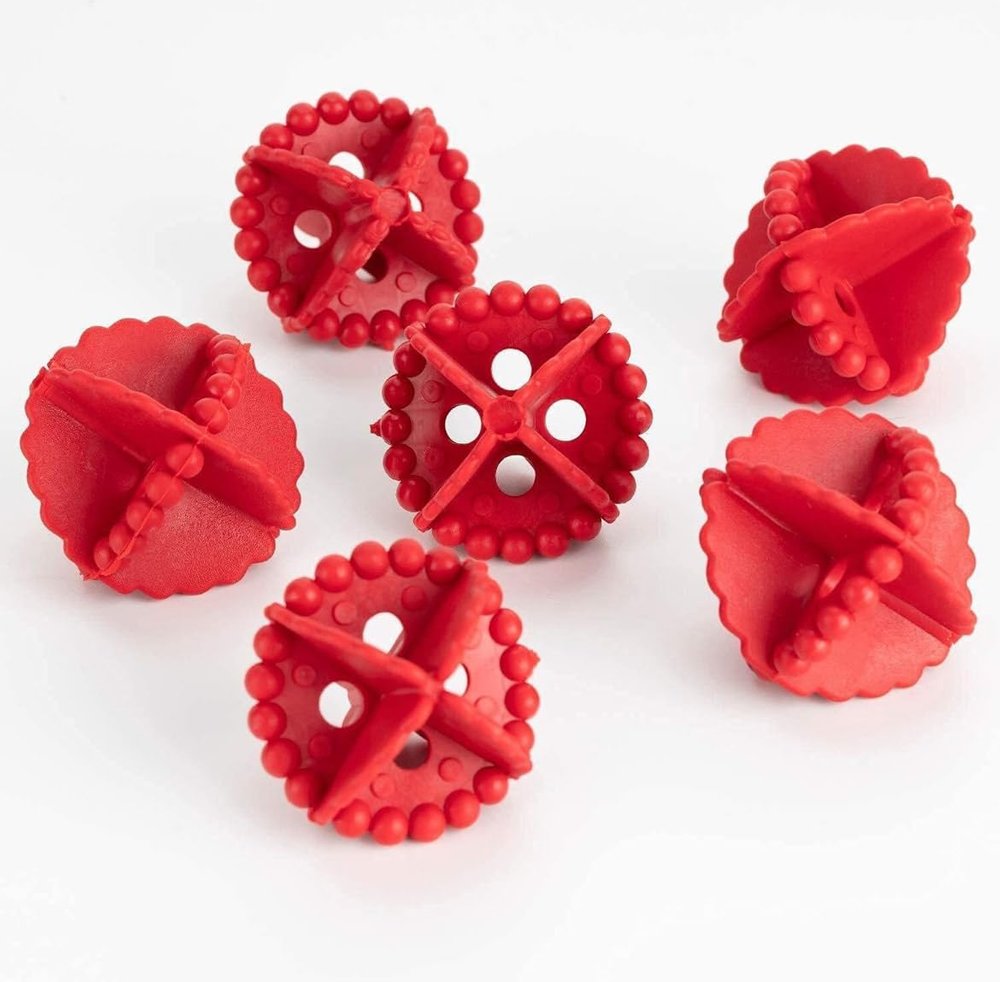 AKKIAGRO washing machine Ball Laundary Dryer, Wash Without Detergent - [6pcs- Red]