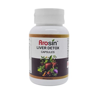 AROSIN Liver Detox Capsules | Supports Liver Cleanse & Detox | Promotes Healthy Liver Function & Digestion | Natural Herbal Formula with Milk Thistle & Dandelion Root | Remove Toxins (60 Capsules)