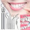 JEJDA Dental Tools, 7 in 1 Stainless Steel Teeth Cleaning Tool Kit, Stainless Steel Toothpicks Teeth Cleaning Picks Flosser for Teeth Braces Cleaning Tools Reuseable Toothpicks Oral Care view 3
