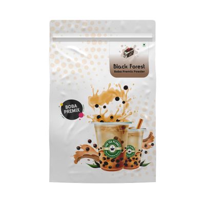 Tea Planet Black Forest Boba Tea Premix  Instant Smooth & Creamy Chocolate Cherry Milk Tea Powder for DIY Bubble Tea, Iced Lattes, Smoothies, Milkshakes & Desserts  Vegan, Non-GMO  1000g, Pack of 1