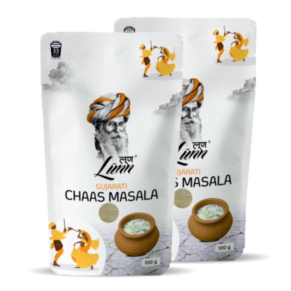 Lunn Gujarati Chaas Masala | 100g Each, Authentic Buttermilk Spice Blend | No Artificial Additives | Low Sodium & Rich in Natural Ingredients