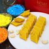 Blessing Decor Holi Delight with Kesar Kaju Katli and 3 Aromatic Herbal Colors(200 Grams Kesar Kaju Katli Pack and three natural gulal) view 1