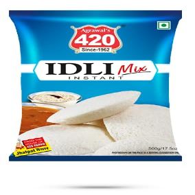 Agrawal's 420 Instant Idli Mix Soft & Fluffy South Indian Breakfast | Quick & Easy No Fermentation With Healthy Features | Fresh & Pure Vegetarian Recipe, Pack of 1, 2KG