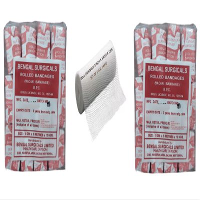 Agarwals Absorbent Cotton Medical Gauze Roll Bandage 2inch(5cm x 5mtr)(2Pack i.e.24Rolls)