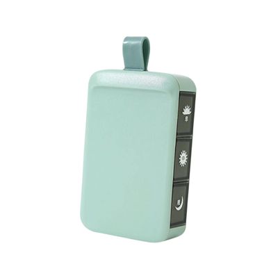 CALANDIS Small Storage Box Multifunctional Sealed 3 Grid for Business Household Light green | Pill Boxes, Pill Cases | Health Care