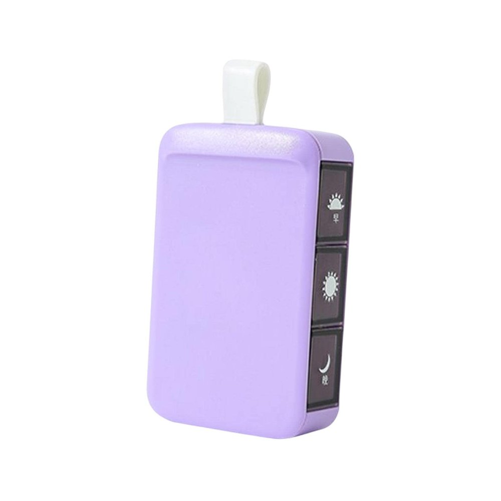 CALANDIS Small Storage Box Multifunctional Sealed 3 Grid for Business Household Violet | Pill Boxes, Pill Cases | Health Care