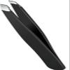 Aternal Stainless Steel Eyebrows Plucking Tweezer, Precision Eyebrow Tweezer for Ingrown Hair, Facial Hair Remover, Black view 1