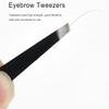 Aternal Stainless Steel Eyebrows Plucking Tweezer, Precision Eyebrow Tweezer for Ingrown Hair, Facial Hair Remover, Black view 3