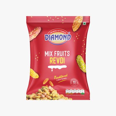 DIAMOND SING Mix Fruit Revdi Til Revdi, Candy Indian Mithai, Indian Traditional Sweet, Winter Special (180g)