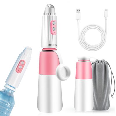 NEWDRU Portable Jet Spray - USB Rechargeable Electric Travel Bidet with 270ml Bottle, Hygiene Sprayer for Men, Women, Baby & Postpartum | Compact, Adjustable, IPX7 Waterproof, CleanStream Pro (Pink)